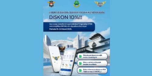 Jangan Lewatkan, Ada Diskon 10 Persen Pajak Kendaraan Bermotor Selama Libur Idulfitri